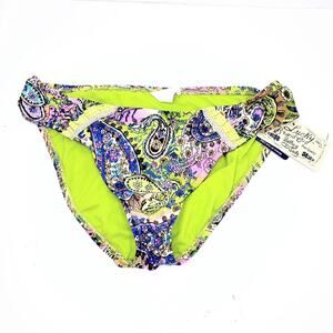 Lucky Brand Floral Print Bikini Bottom Size Medium